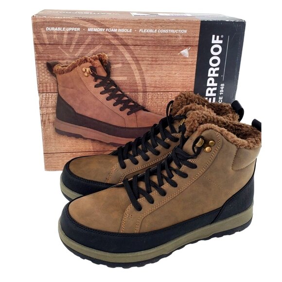 Weatherproof 10 Men Winter Boots Logjam Shearling Lace-up Outdoor Snow Shoes main image 9